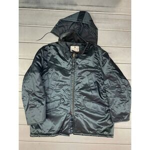 Vintage Golden‎ Fleece Parka Jacket Mens 54 Dark Turqoise Full Zip Quilt Lined